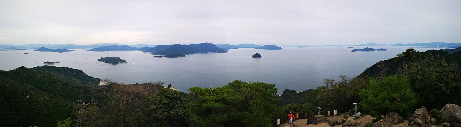 Panorámica de las vistas desde el Monte Misen