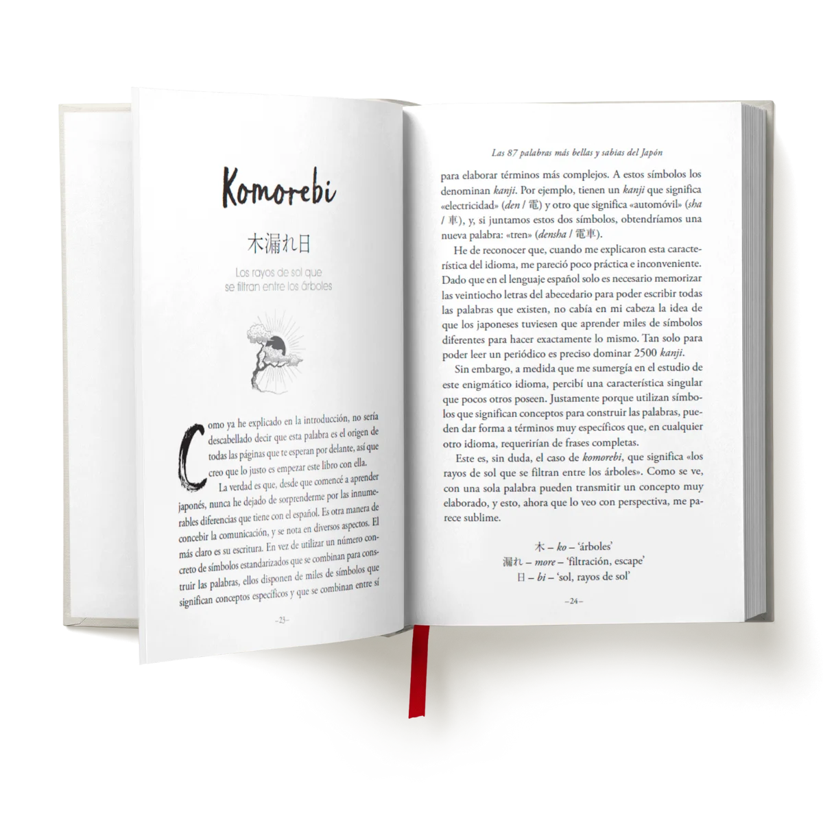Las 87 palabras - libro abierto